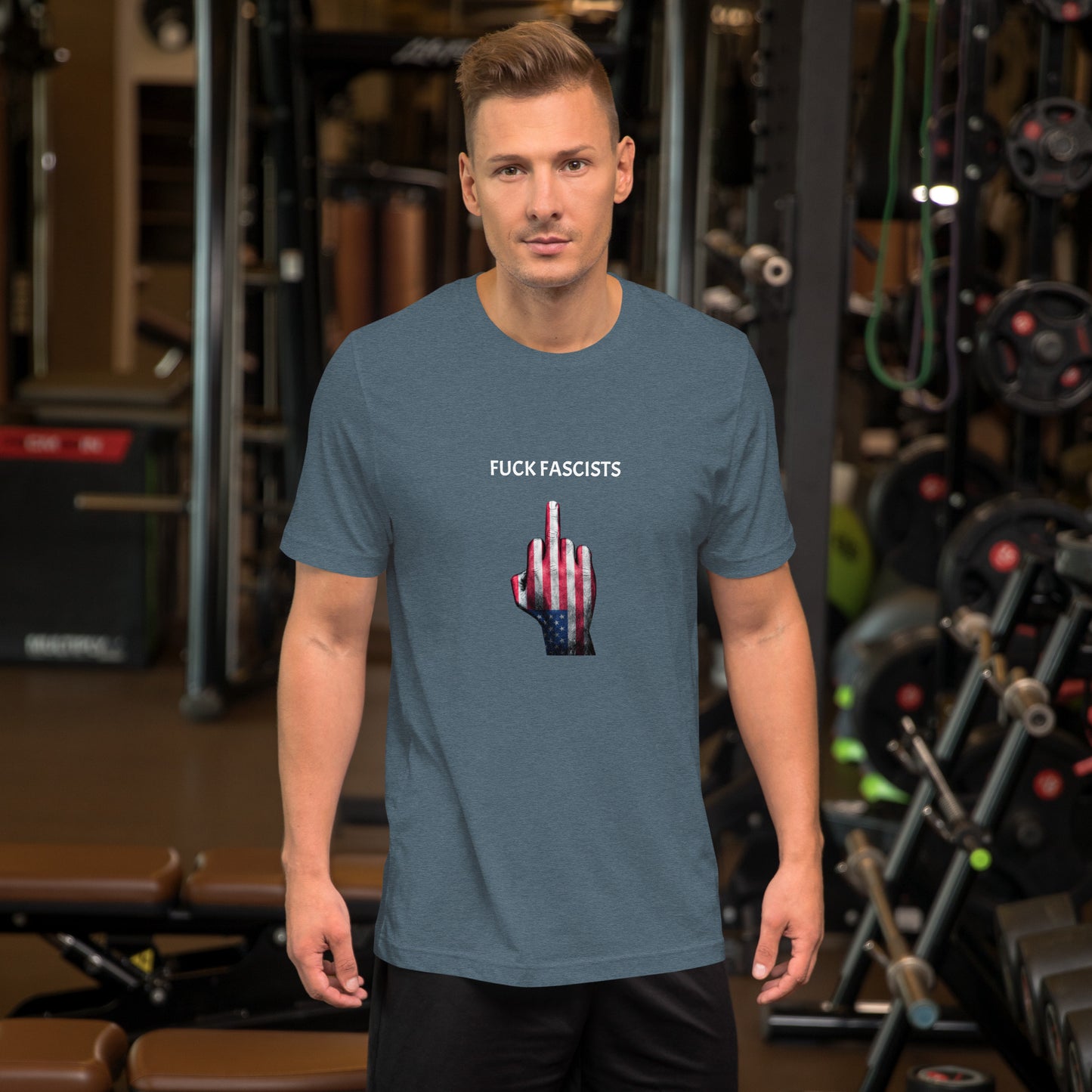 Muted Blue-Grey Antifa Shirt