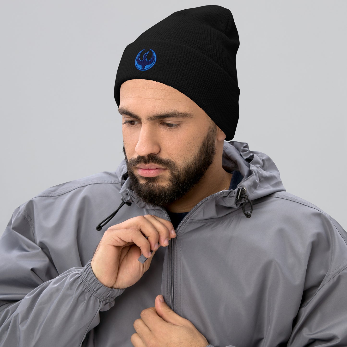 Black Unisex Rebel Loon Beanie Hat